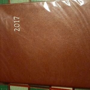 Barneys NY 2017 Maroon Leather Desk Diary